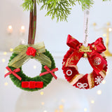 twisted stick fabric Christmas wreath ornament
