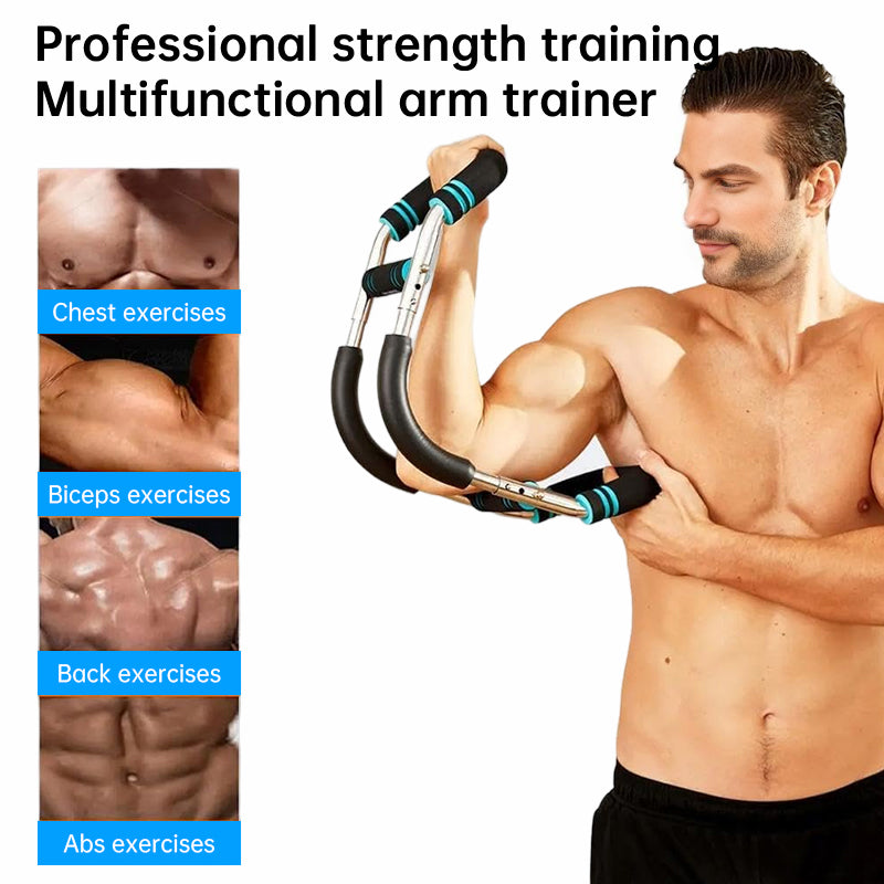 Adjustable Spring Twister Arm Exerciser Strengthen forearms triceps & chest. Portable home fitness gear.