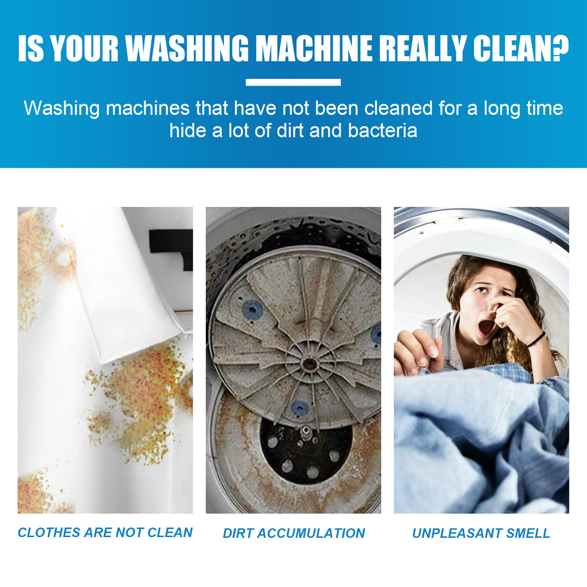 Jue-Fish Washing Machine Cleaner, Washing Machine Tank Automatic Drum Liner Dirt Cleaning Sheet