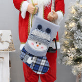 blue knitted Christmas decoration socks