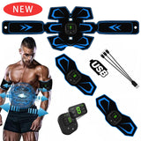 Electric Abdominal Muscle Stimulator EMS Trainer Belt Rechargeable Body Massage Muscle Training Stimulator Gear Fitness Massager