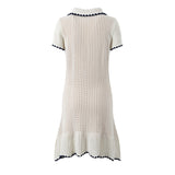Early spring new product Xiaoxiang contrasting color knitted camisole skirt for women, sweet and slimming sleeveless dress