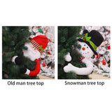 Christmas tree topper Santa snowman decoration